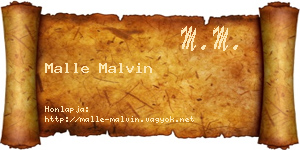 Malle Malvin névjegykártya